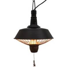 Homcom 2100W Outdoor Ceiling Mounted Halogen Electric Heater Warmer Light - Black