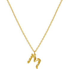 Maanesten Halsband Maanesten Alphabet Necklace M - Förgyllt-Silver Sterling 925