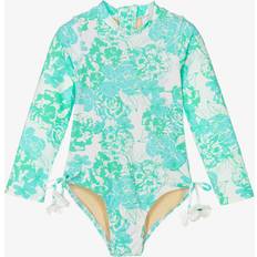 12-18M Bathing Suits Shade Critters Girls Green Floral Swimsuit - Green