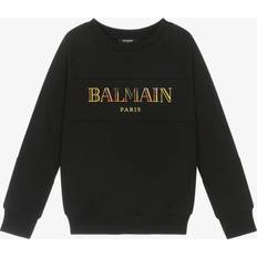 Multicoloured Sweatshirts Children's Clothing Balmain Boys Black Cotton Sweatshirt - Black
