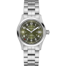 Hamilton Wrist Watches Hamilton Khaki Field Green Dial Stainless Steel Strap Men's Watch H70455160
