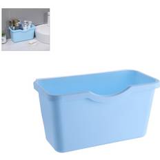 Tomtop Jms Kitchen Cabinet Door Plastic Basket Hanging Trash Can Waste Bin Box Blue