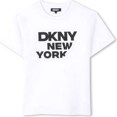 DKNY Organic Cotton Black Logo T-Shirt - White