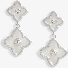 Mother of Pearl Earrings Jon Richard Silver Plated And Mother Of Pearl Clove Earrings - Silver