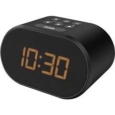 I-BOX Bedside Radio Alarm Clock Mains Powered Or Battery