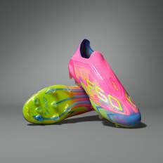 adidas F50 Elite Laceless Firm Ground Boots - Lucid Pink/Lucid Lemon/Blue Fusion