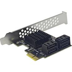 Controller Cards Sodial SATA 3.0 Expansion Card to PCI-E4 Port 6G Adapter 88SE9215