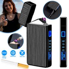 Electric Lighters Electric Electric Lighter Plasma Arc Lighter Flameless Lighter with LED Battery Indicator