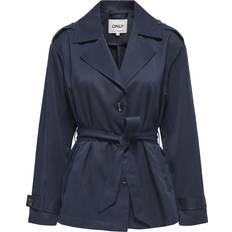 Blåa - Trenchcoats Kappor & Rockar Only Onlline Trenchcoat