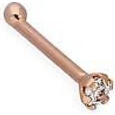 Diamond Piercings Jewellerybox Real 375 9ct Rose Gold Diamond 22ga Nose Stud Nasal Piercings Nose