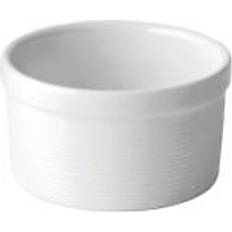 Utopia Titan White Ceramic Tableware Ribbed 3" 8cm 5oz Pack of 6 Ramekin