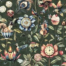 Emerald green Holden Decor Holden Curious Creatures Emerald Green Wallpaper 53 x 1000 cm