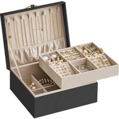 Smycken Songmics Jewelry Case 2 Layer Accessory Case - Black