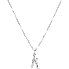 Smycken Maanesten Alphabet Necklace K - Silver Sterling 925