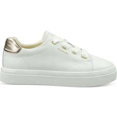 Gant Avona Metallic-Accents Leather Sneakers - White