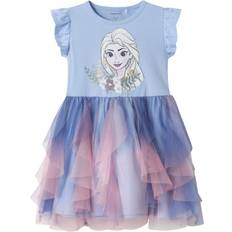 104 Kjoler Name It Kjole Frozen Fablina Serenity - Beige/Lyseblå/Guld/Lilla
