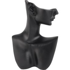 Svarta Smyckesträd Neoglint Black Bust Resin Elegant Necklace Earrings - Black