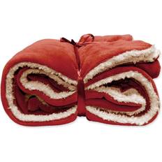 Dekens Unique Living Lars Coral Fleece Suede Plaid 150x200 cm Redwood