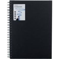 A4 Sketch & Drawing Pads WHSmith Black A4 Sketch Book 50 Sheets
