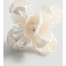 Mango Floral Earrings - White