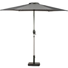 Garden & Outdoor Environment Roseland Furniture 2.5m Crank & Tilt Parasol with Brushed Aluminium Pole
