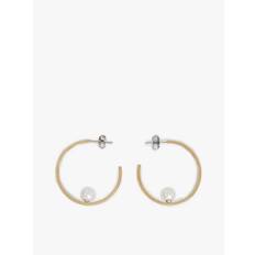 Tommy Hilfiger Pärlor Smycken Tommy Hilfiger Gold-Plated Glass Pearl Hoop Earrings - White