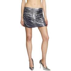 Diesel Women Skirts Diesel Mini Jupe En Jersey Métallisé - Gris