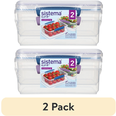 Sistema Klip It 2L Plastic Storage Containers Blue Set of 2 Food Container