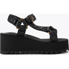 Kurt Geiger Black Heeled Sandals Kurt Geiger Orion Quilted Leather Platform Sandals - Black