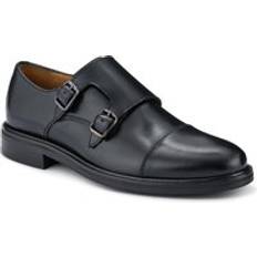Monks Jones Bootmaker Ollie Leather Monk Shoes - Black Polished