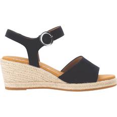 Gabor Women Heeled Sandals Gabor Monica Wide Fit Suede Wedge Heel Slingback Sandals - Dark Blue