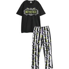 Black - Men Pyjamas Beetlejuice Mens Logo Short-Sleeved Long Pyjama Set - Black