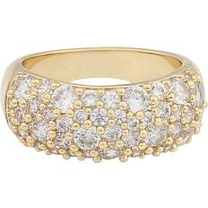 Snö of Sweden Ringar Snö of Sweden Rio Wide Stone Ring - Gold Clear