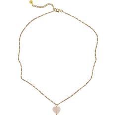 Stine A Halskæder Stine A mour Necklace Rose Quartz - Forgyldt