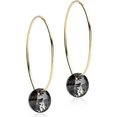 Titan Örhängen Blomdahl GT Ear Ring 25 mm Round 8 mm - Black Diamond