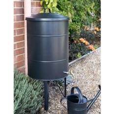Garden Trading Classic Water Butt Carbon Grey Steel 100L & Tap
