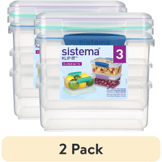Sistema KLIP IT 4.1 Cup Plastic Storage Containers Set of 3 Food Container