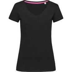 Megan V Neck Tee - Black Opal