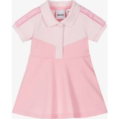3-6M Dresses Children's Clothing BOSS Girls Pink Cotton Polo Dress - Pink