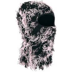 Pink - Skiing Clothing Uxcell Distressed Balaclava Ski Mask Camo Knitted Face Cover - Black/Pink