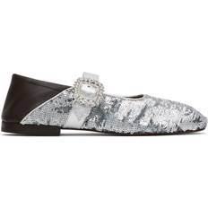 Viscose Low Shoes Wales Bonner Glide Ballerina Flats - Silver/Brown