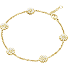 Georg Jensen Daisy Armbånd I Forgyldt - White