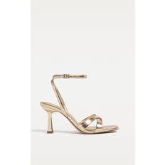 Stradivarius Stiletto Heel Sandals - Gold