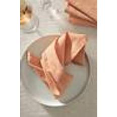 Linneservett 4-Pack Terrakotta Orange