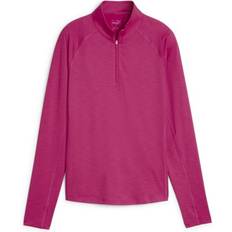 Pink Toppe svedundertøj Puma W You-V Solid Quarter Zip Baselayer Top - Pink