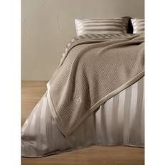 LilySilk Cashmere Throw With Silk Edging Overall 140x190 cm Camel Blankets