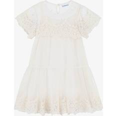 Mayoral Embroidered Tulle Dress - Ivory
