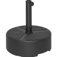 Black Parasol Bases OutSunny Round Garden Parasol Base 20kg 18kg Black