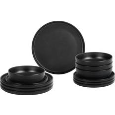 Brunner Midday 12 Piece Tableware Odette Black Dinner Set 12pcs