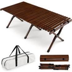 Campingbord Hopfällbart Picknickbord Med Bärväska 122 x 60 x 43,5 cm Kaffe